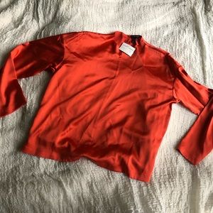 Eileen Fisher Orange silk blouse